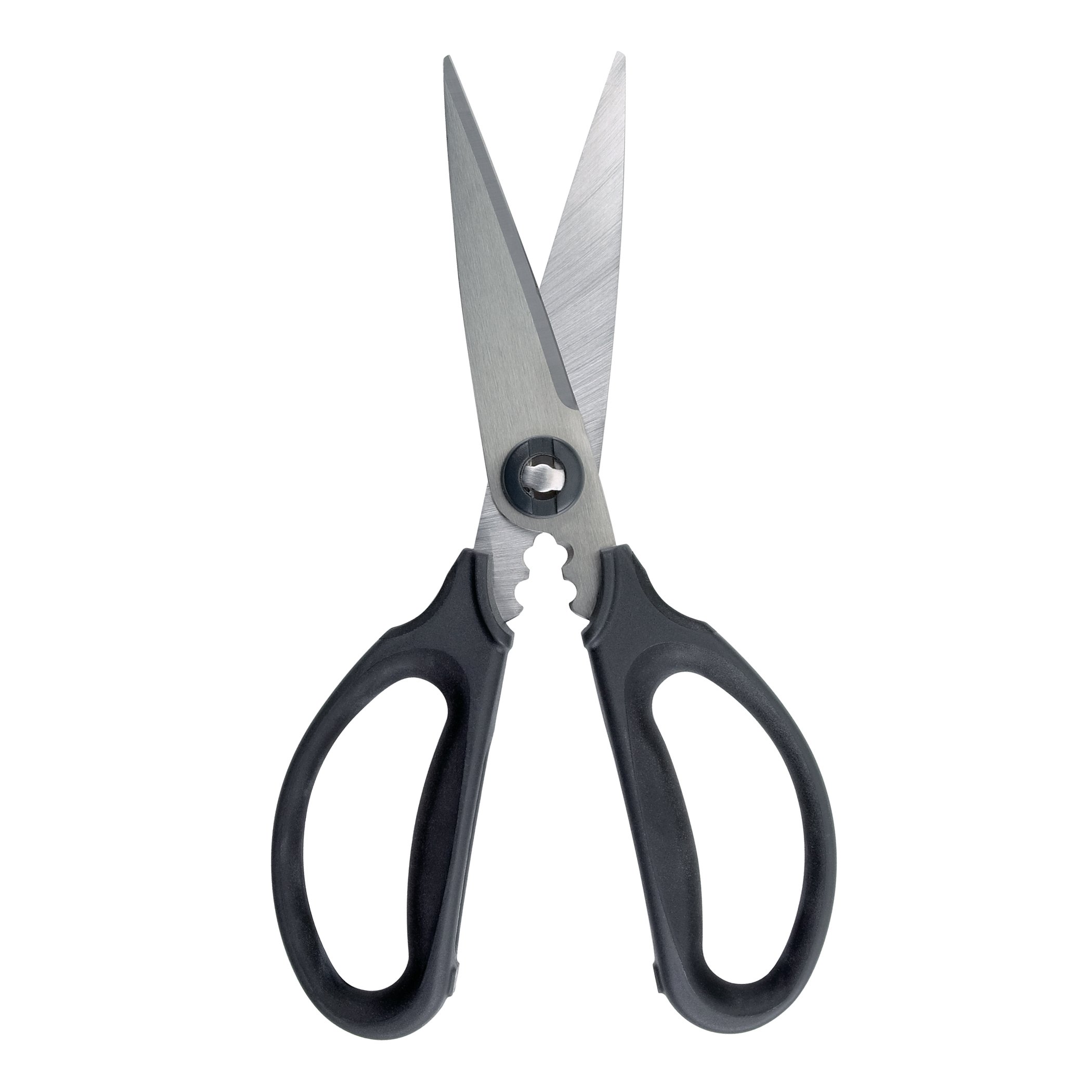 OXO Good Grips Multi-Purpose Kitchen Scissors & Can Opener Set - Heavy Duty Stainless Steel Cooking Shears & Smooth Edge Can Opener for Food Prep, Cutting Herbs, Opening Cans - Perfect for Home Kitchen & Camping