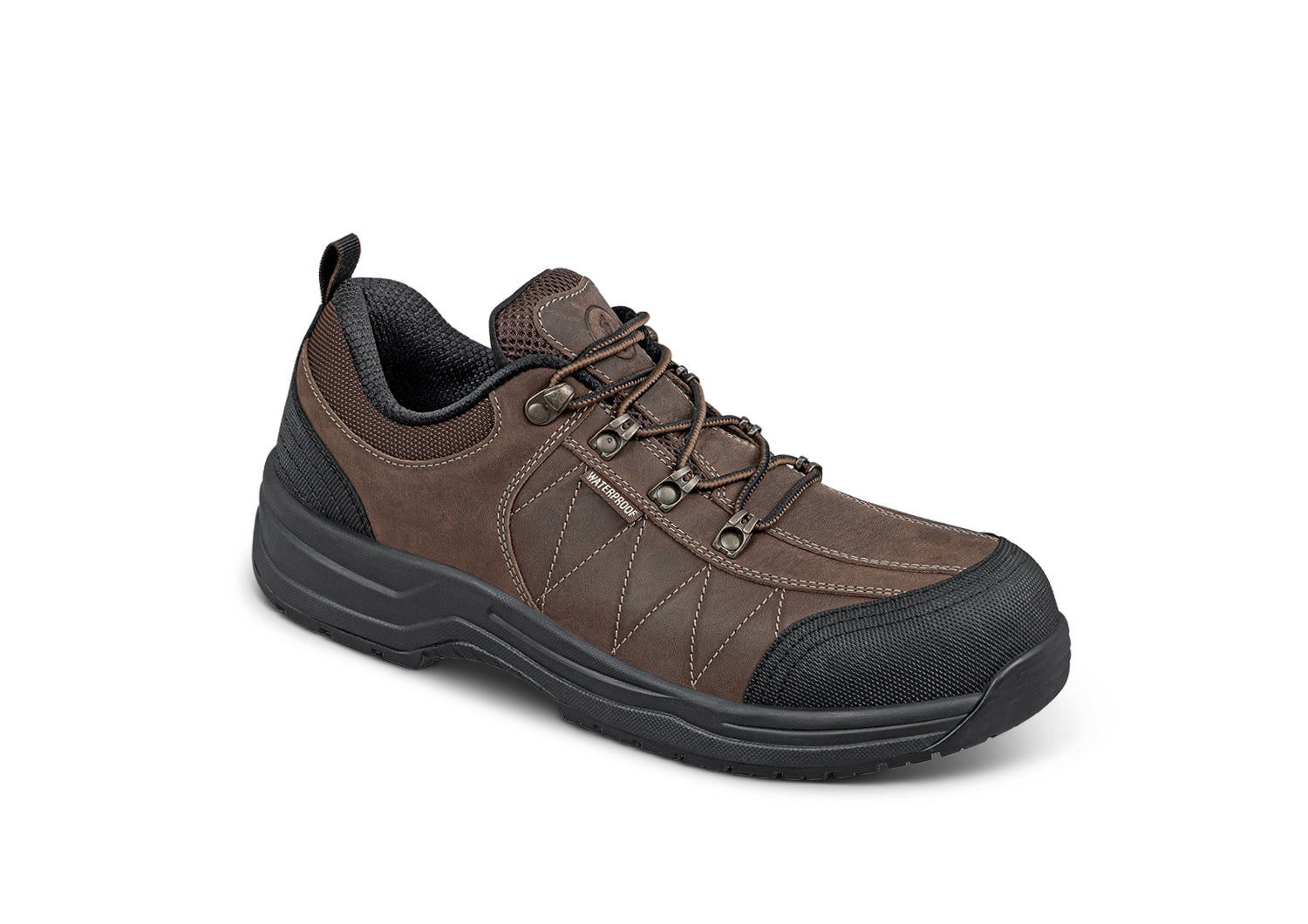 Dolomite Work Shoes for Men - Durable Brown Safety Boots for Construction, Hiking & Outdoor Work