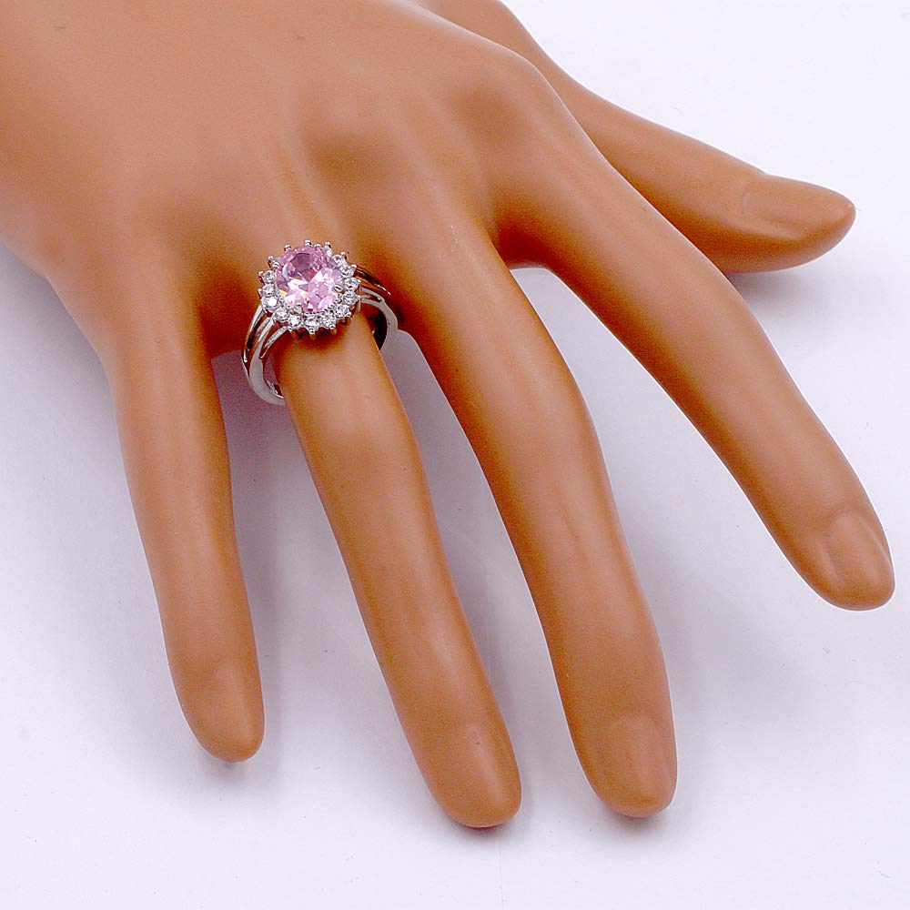 Luxurious Oval Round CZ Rings for Women - Wedding, Party, Engagement & Cocktail Jewelry - Size 5-10 - Perfect for Bridal Showers, Anniversary Gifts & Special Occasions