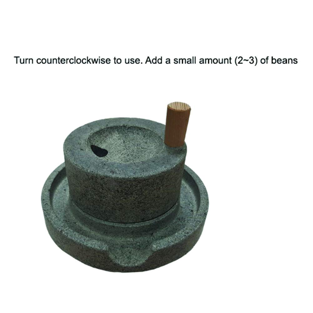 Premium Korean Mini Matdol Millstone - Handmade Stone Grinder for Beans, Garlic, Coffee, Green Gram & Red Bean - Perfect for Home Kitchen & Traditional Decor