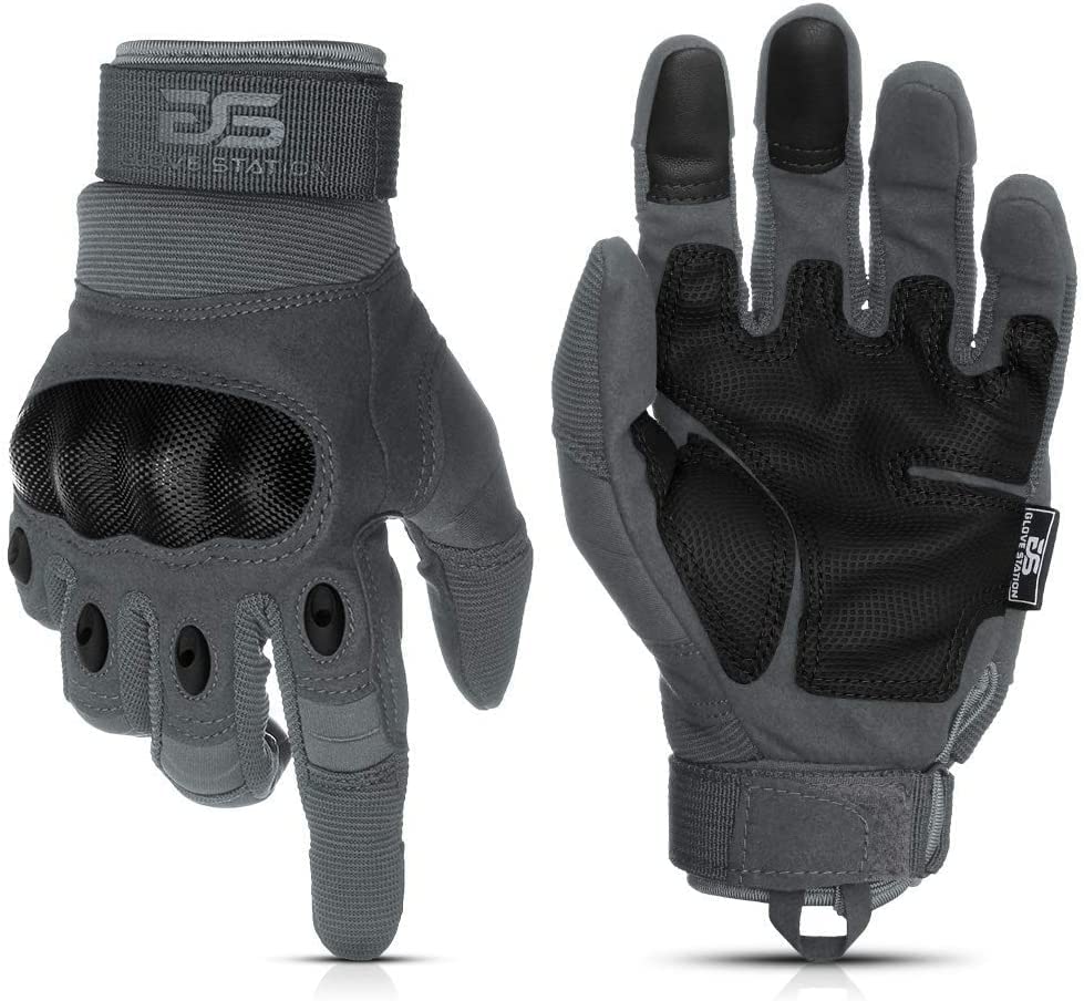 Tactical Shooting Gloves for Men & Women - Hard Knuckle, Touchscreen Fingers - Durable Outdoor Work, Hunting & Range Gloves - Perfect for Shooting, Construction & Motorcycle Riding
