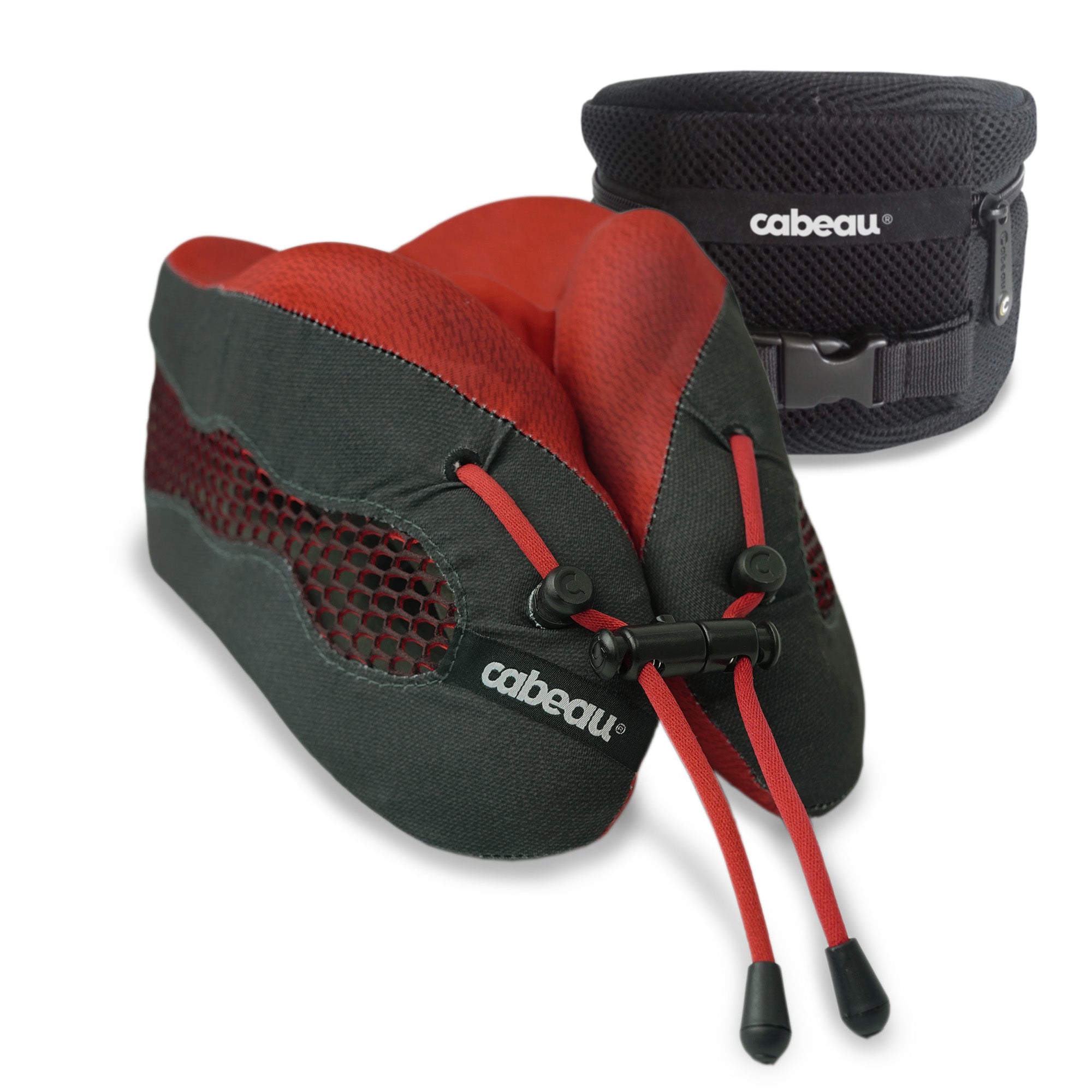 CABEAU Evolution Cool Travel Neck Pillow - Memory Foam Support for Airplane, Car & Office - Comfortable & Ergonomic Design for Long Flights & Road Trips