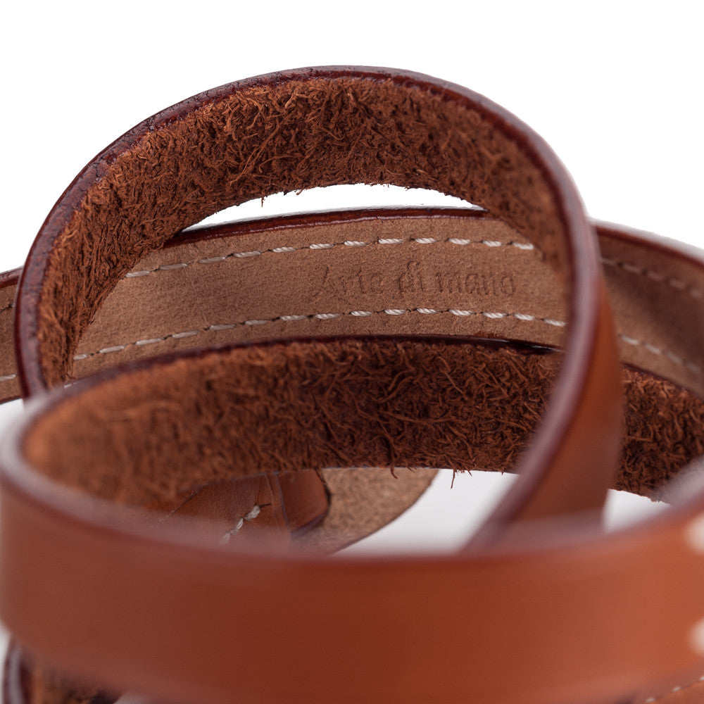 Arte di Mano Comfy Leather Neck Strap - 95cm Premium Novonappa Tan for Camera, Binoculars & Musical Instruments | Durable & Adjustable