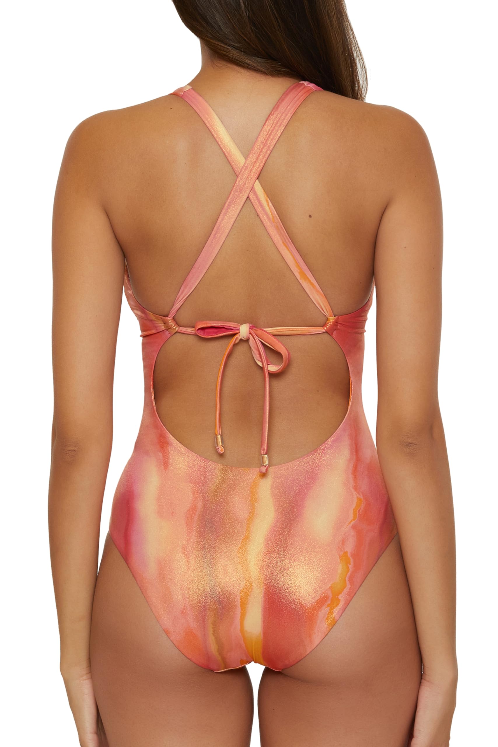 BECCA Women's Solar Energy One Piece Swimsuit - Scoop Neck Bathing Suit for Women, High Waist Swimwear with Tummy Control, Perfect for Beach Vacation, Pool Party & Summer Swimming