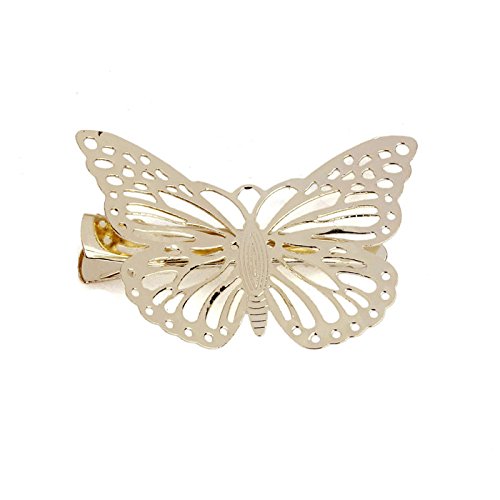 Shiny Golden Butterfly Hair Clip Headband - Elegant Hair Accessories for Women & Girls, Perfect for Weddings, Parties & Everyday Wear