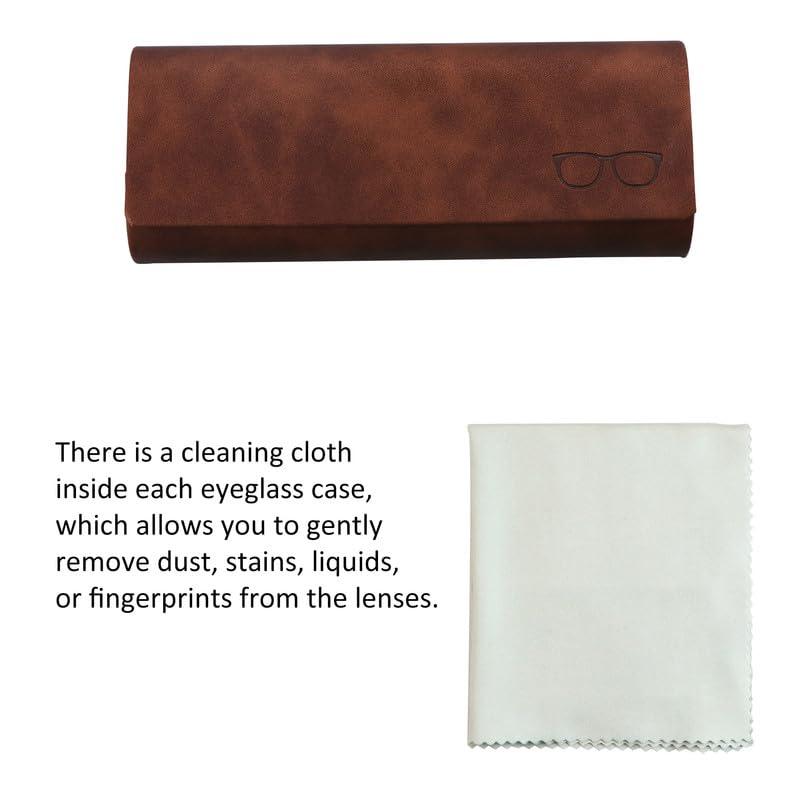 VisionGlobal Hard Shell Eyeglass Case - Durable Protective Glasses Case for Men, Women & Kids - Fits Prescription Eyeglasses & Sunglasses - Perfect for Travel, Work & Daily Use