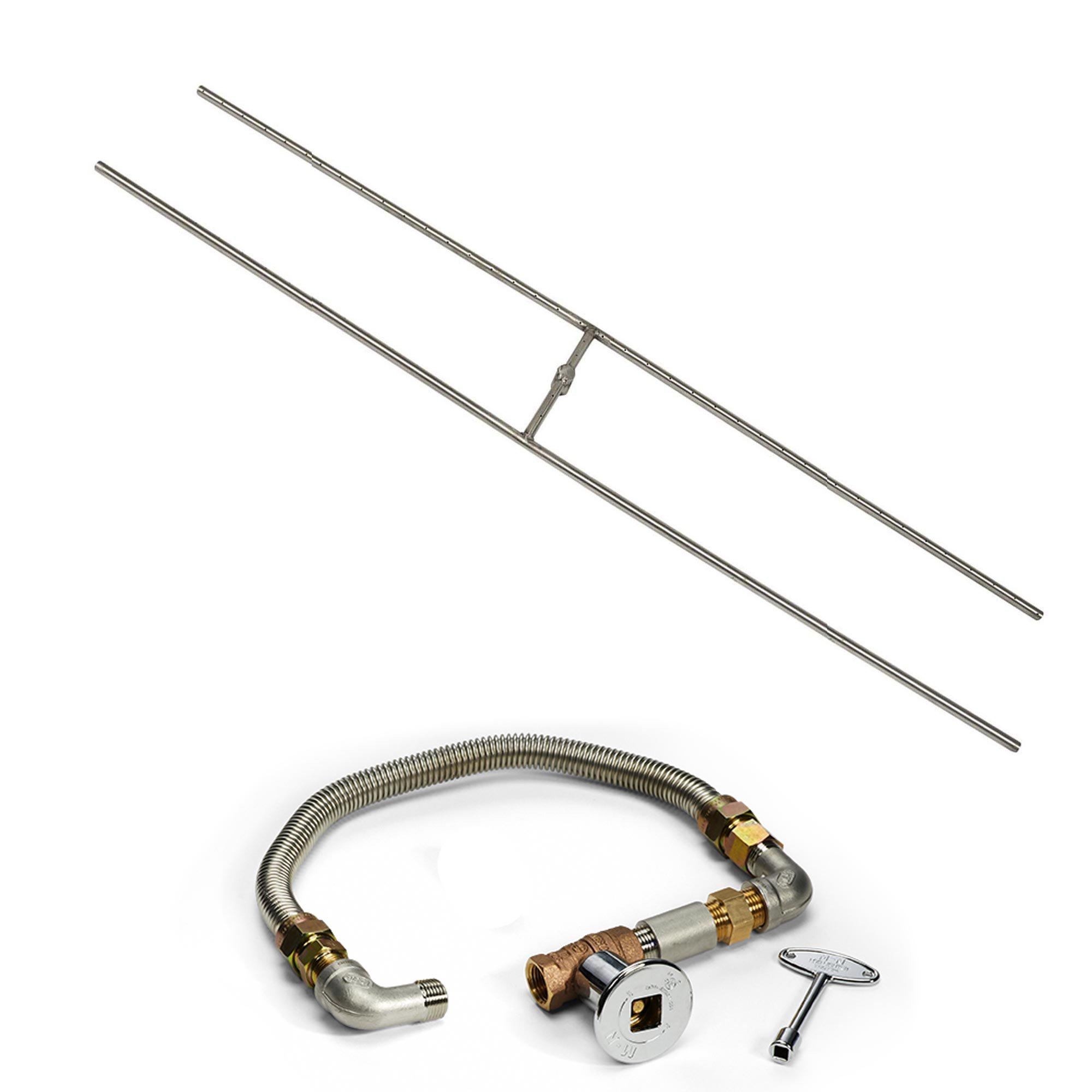 Hearth Products Controls 60x10-Inch Propane Match Light Fire Pit Kit (FPS/HBSB60LP KIT) - Outdoor Patio, Backyard, Camping & Garden Heating Solution
