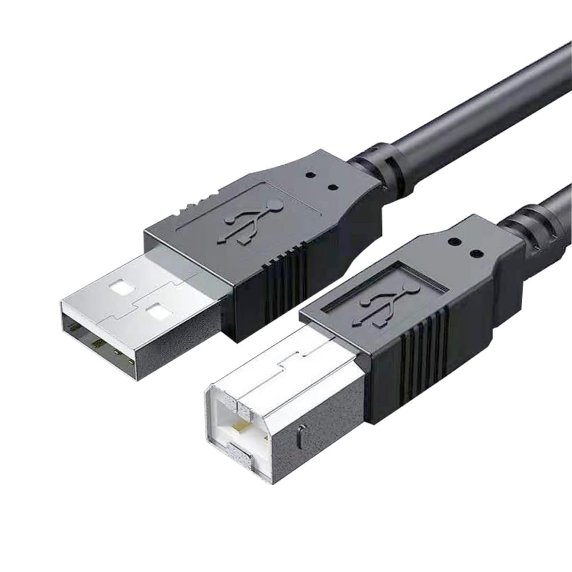 6Ft USB 2.0 Printer Cable for Epson, HP, Canon, Samsung - High-Speed Compatible with OfficeJet, LaserJet, Envy, Expression Home XP-320, Brother Printers & Silhouette Cameo Scanners - Perfect for Home Office & Small Business Printing Needs