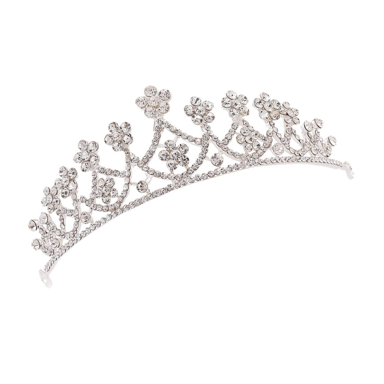 Sparkling Rhinestone Wedding Tiara for Bride - Elegant Crystal Princess Crown Headpiece with Veil, Alloy Bridal Headdress for Women & Kids - Perfect for Weddings, Prom, Pageants & Special Occasions