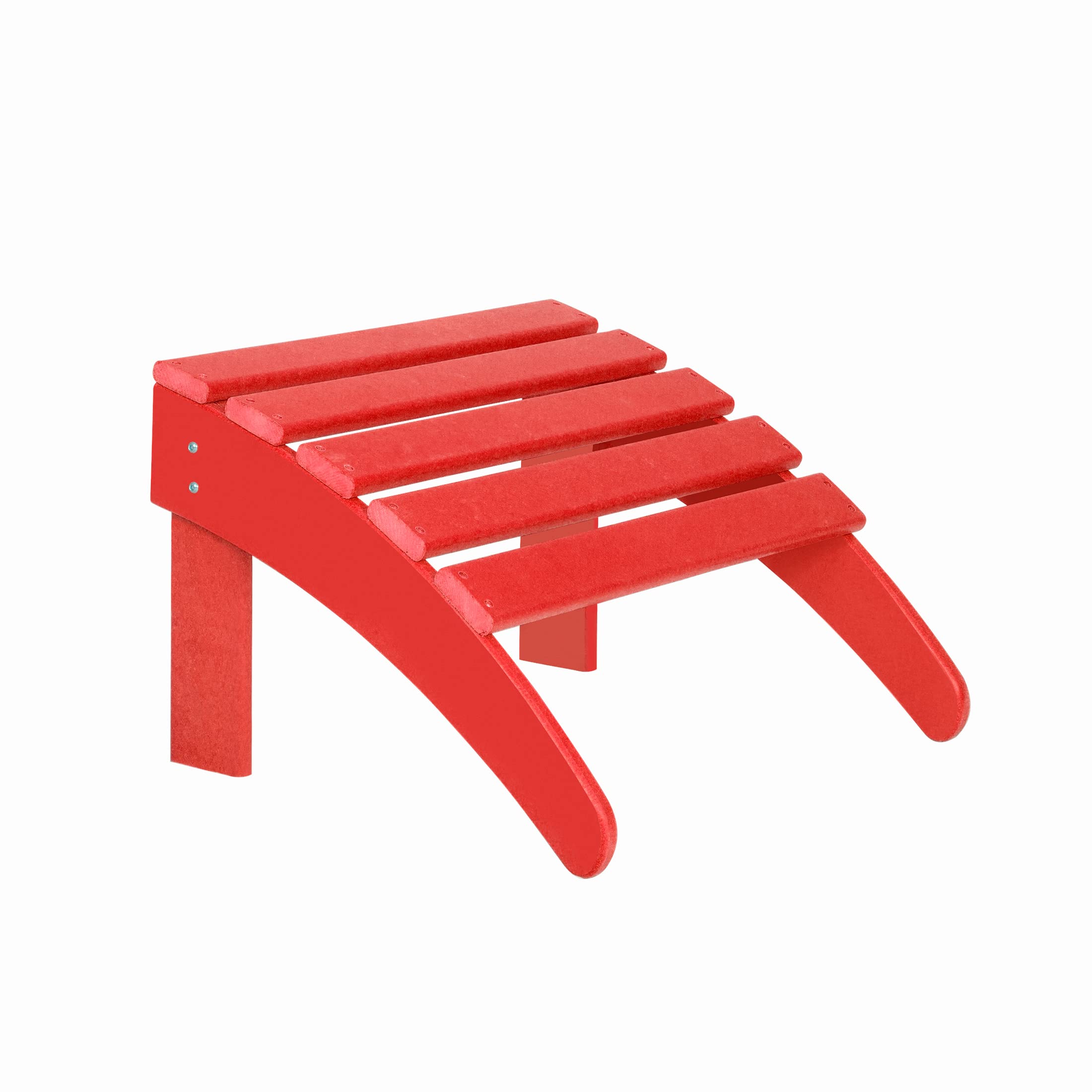 WO Home Furniture Adirondack Ottoman - 13.5 Inch Folding Footstool for Outdoor Chairs, Patio & Garden Use - Durable Red Footrest for Relaxing on Deck, Porch or Backyard