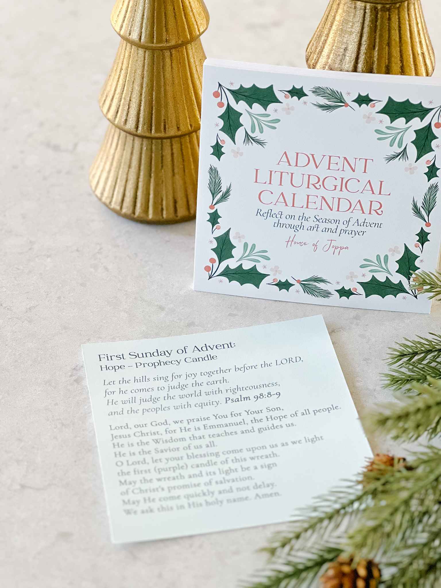 Advent Liturgical Calendar - Countdown to Christmas with Daily Scripture Readings & Prayers - Perfect for Home, Church & Family Devotions