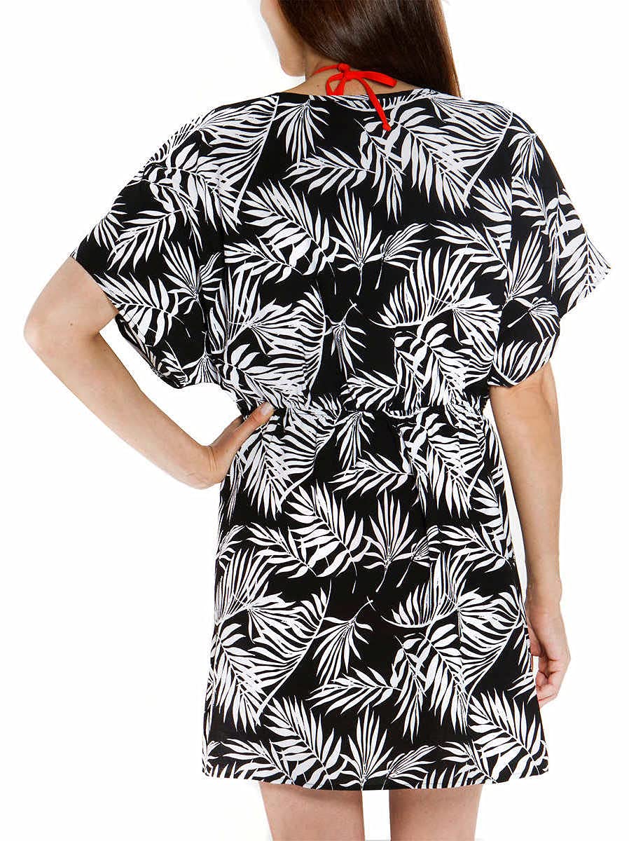 Mario Serrani Women's Swim Cover Up - Black & White Small Size S - Beach Cover Up, Poolside Dress, Summer Vacation Outfit