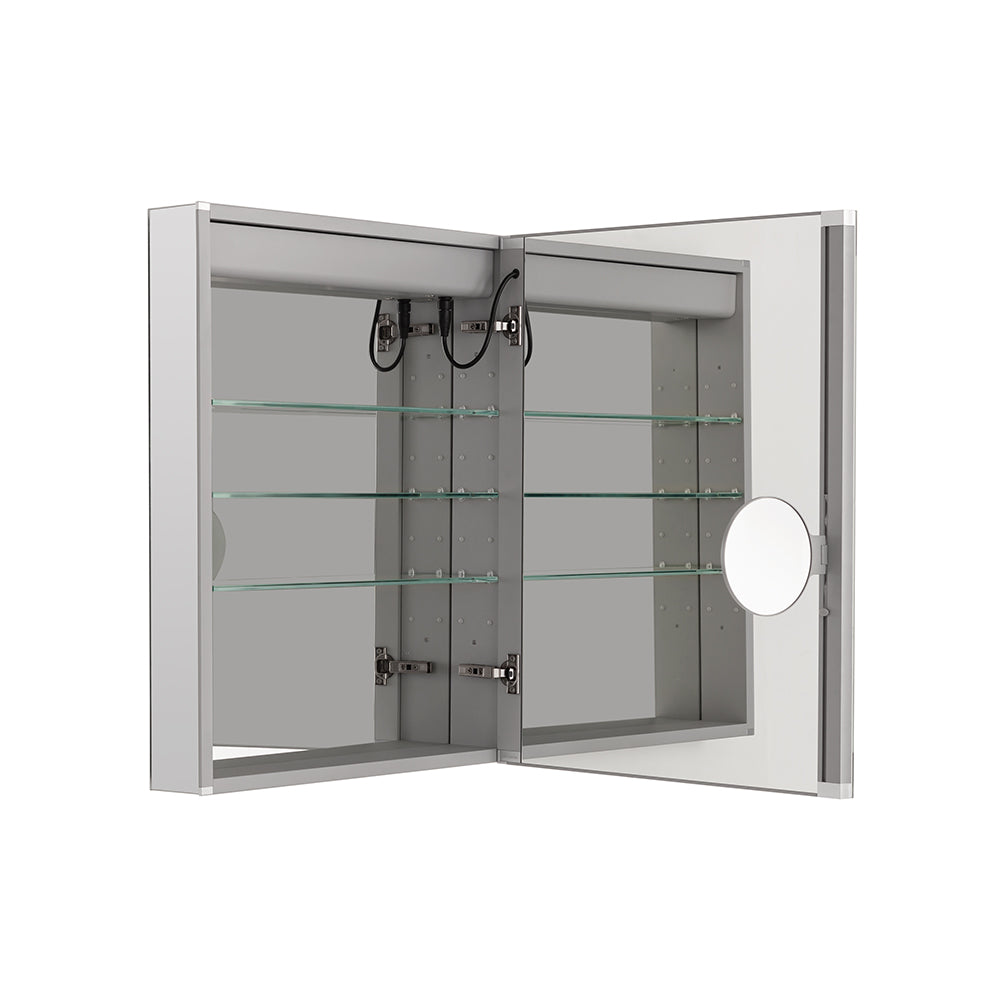 Aquadom Royale Basic Q 24x30 Right or Left Hinge LED Lighted Bathroom Medicine Cabinet - Perfect for Modern Homes & Spa-Like Retreats