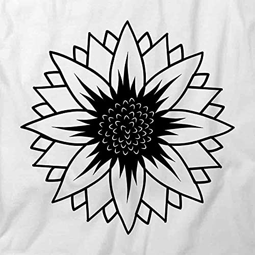 Sunflower Graphic T-Shirt for Women & Men - Soft Cotton White Printed Tee - Casual Summer Outfit, Beach Wear & Festival Fashion