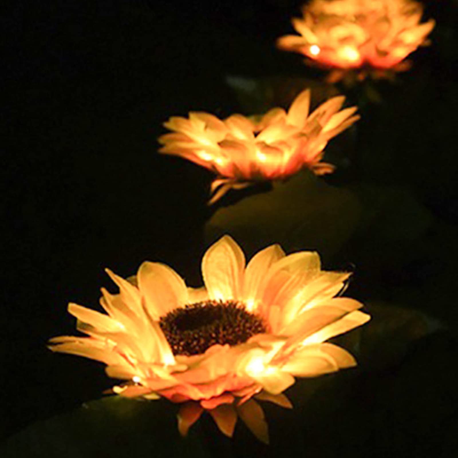 Solar Powered Sunflower Garden Lights - Waterproof LED Outdoor Decorative Lawn Lamps for Yard, Patio, Pathway & Landscape Lighting | Perfect for Villa Gardens, Driveways & Evening Ambience