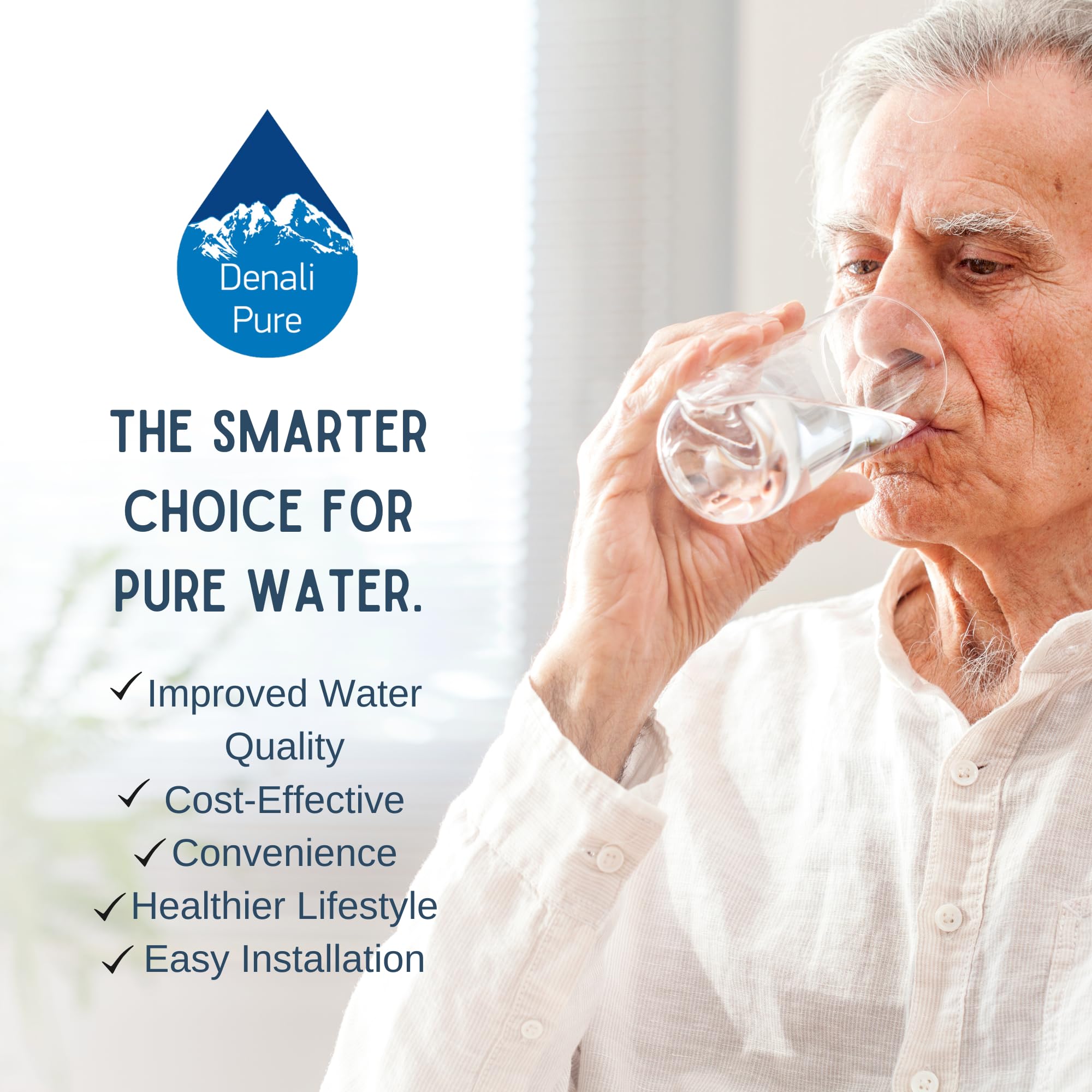 3-Pack GE PDSS0MFXALSS Refrigerator Water Filter Replacement - Compatible with GE GSWF Fridge Water Filter Cartridge | Clean & Safe Drinking Water for Home & Office