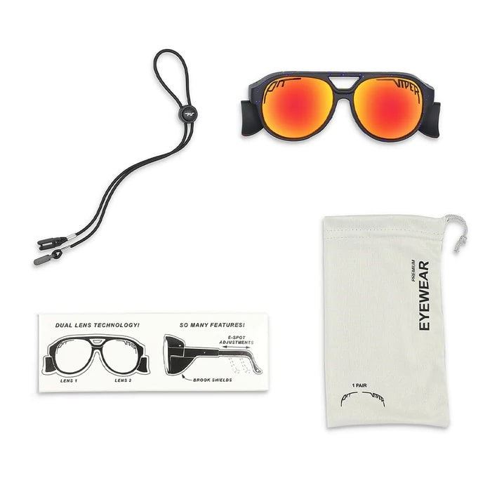 Pit Viper The Exciters Polarized Sunglasses - UV Protection, Anti-Glare for Outdoor Sports & Driving - Combustion Color Style