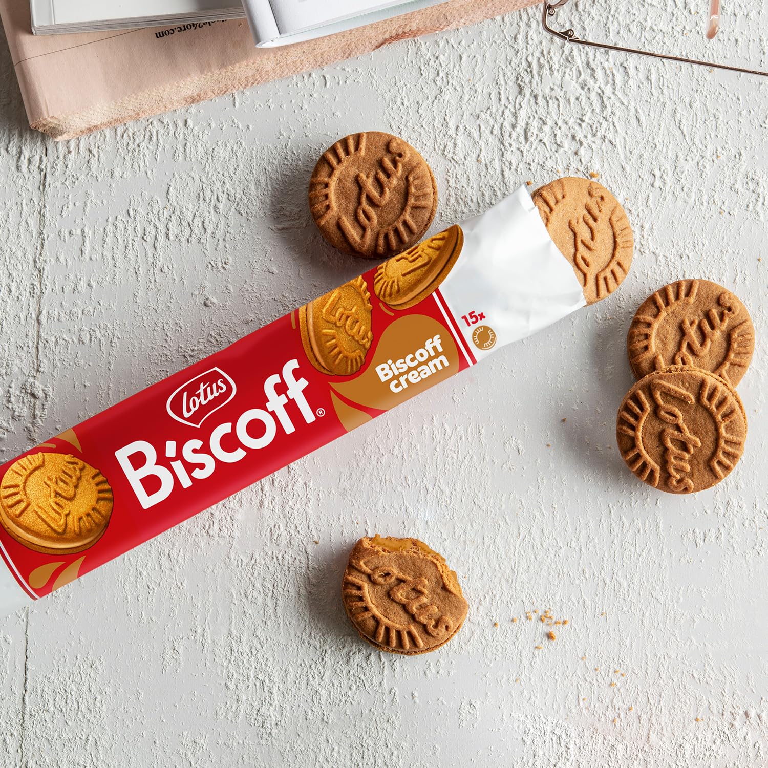 Lotus Biscoff Sandwich Cookies with Biscoff Cream - 15 Cookies per Pack, 5.29 Ounce (Pack of 9) | Perfect for Snacking, Coffee Pairing & Gift Giving