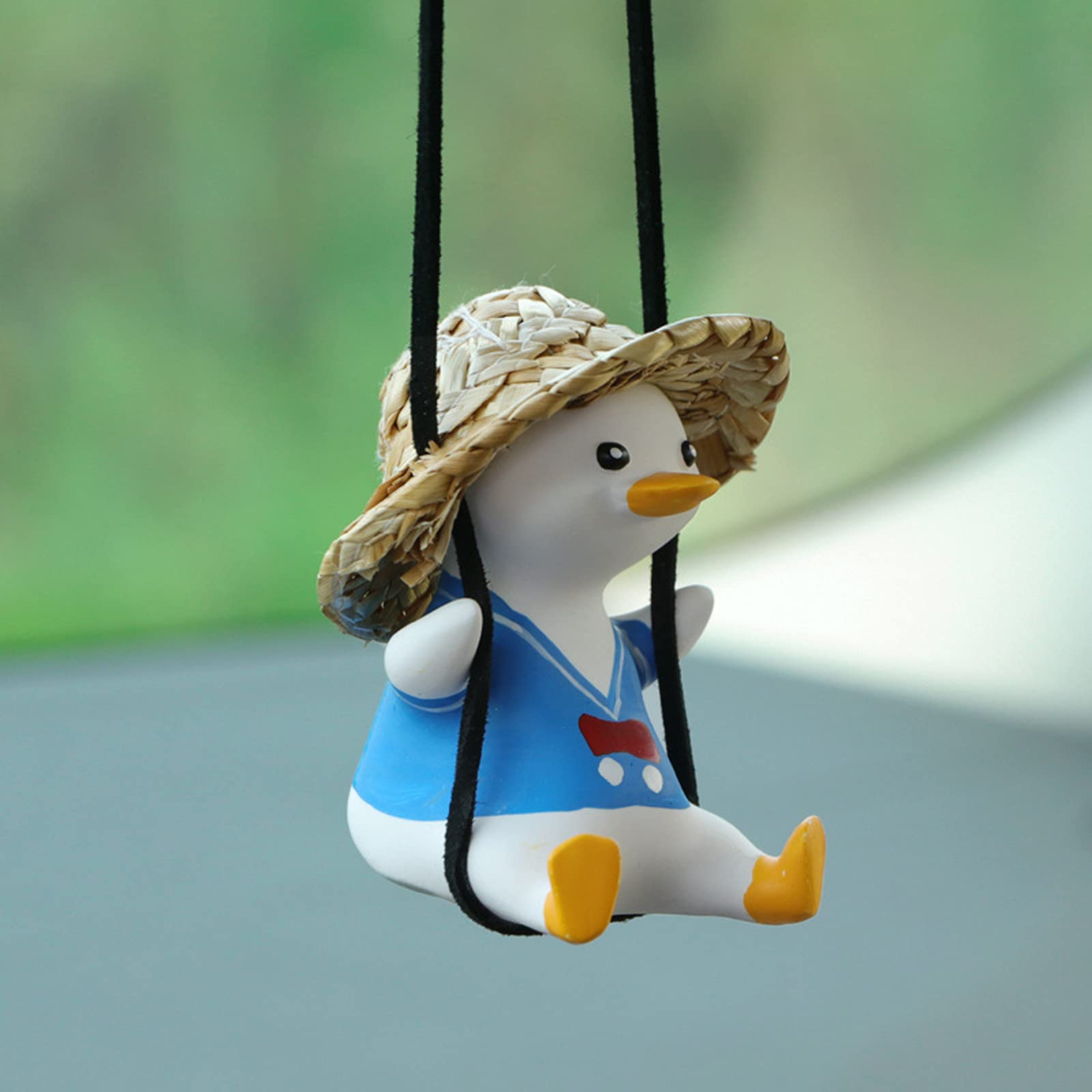 Cute Duck Swing Car Pendant - Hanging Rearview Mirror Decor for Auto Interior Accessories | Perfect for Car, Truck, SUV Decoration & Gift Idea