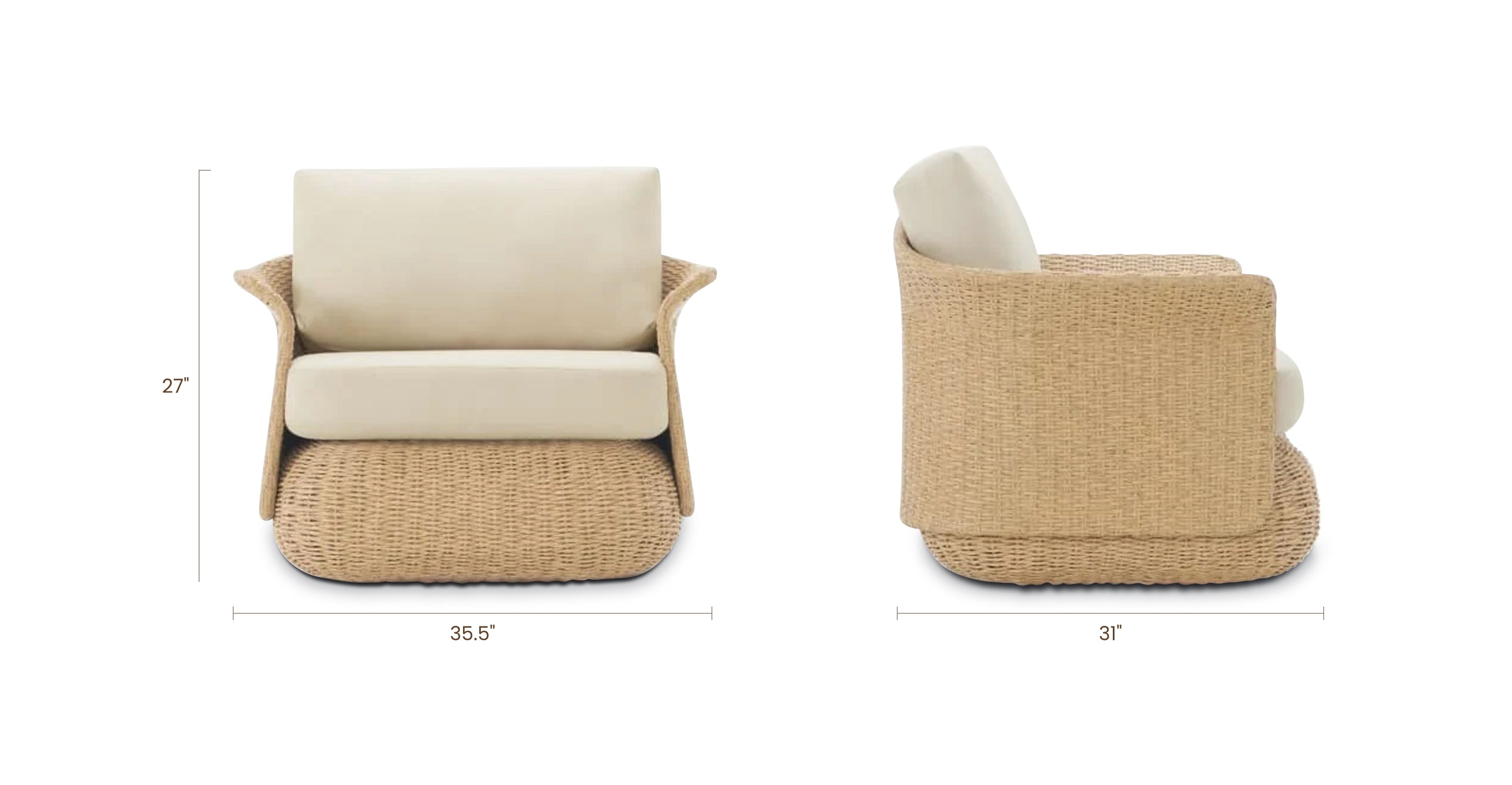 Brindisi Lounge Chair - Modern Comfortable Accent Chair for Living Room, Bedroom & Office - Perfect for Relaxing, Reading & Lounging