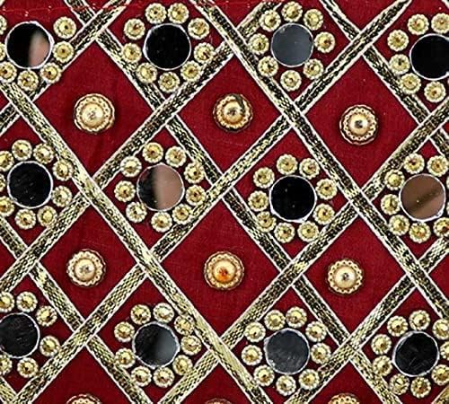 **Elegant Designer Potli Bags for Women - Mirror Embellished & Embroidered Clutch for Weddings, Parties & Special Occasions - Perfect Bridal Accessory & Evening Bag**