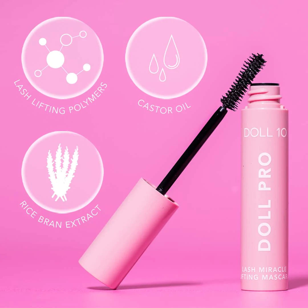 Doll 10 Lash Miracle Lifting Mascara - Volumizing & Lengthening for Dramatic Lashes | Perfect for Everyday Wear & Special Occasions