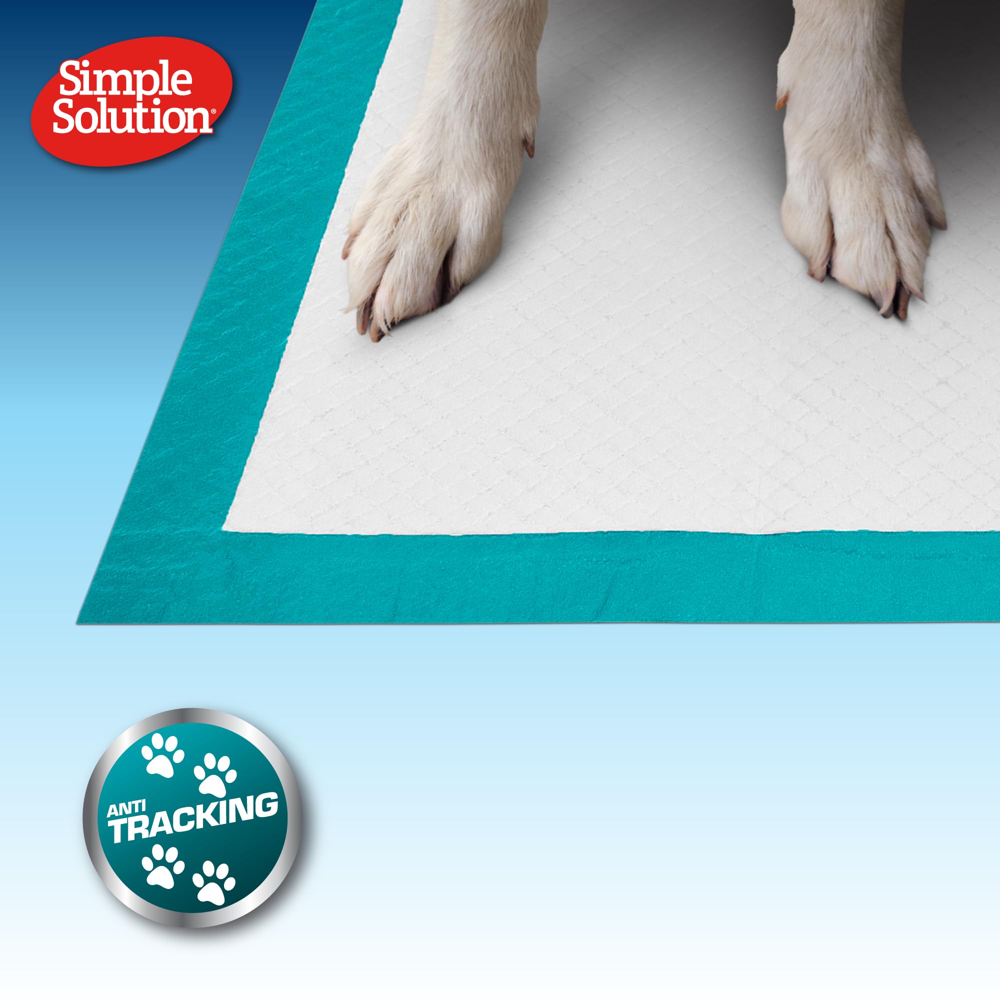 Simple Solution Absorbent Premium Dog & Puppy Training Pads - 100 Count, Leak Proof Pet Pee Pads for Indoor Potty Training, Crate & Housebreaking - Great for Puppies, Senior Dogs & Pet Owners