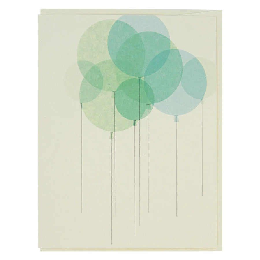 Happy Birthday Balloons Greeting Card - Elegant & Festive Birthday Wishes for Friends & Family - Perfect for Birthdays, Anniversaries & Special Celebrations
