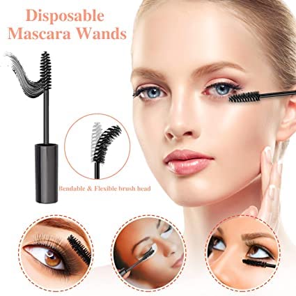 VASADIGITAL 2 Pack 10ml Empty Mascara Tubes with 2 Rubber Inserts & 1 Funnel - Black for DIY Makeup, Travel Refill, and Professional Salon Use