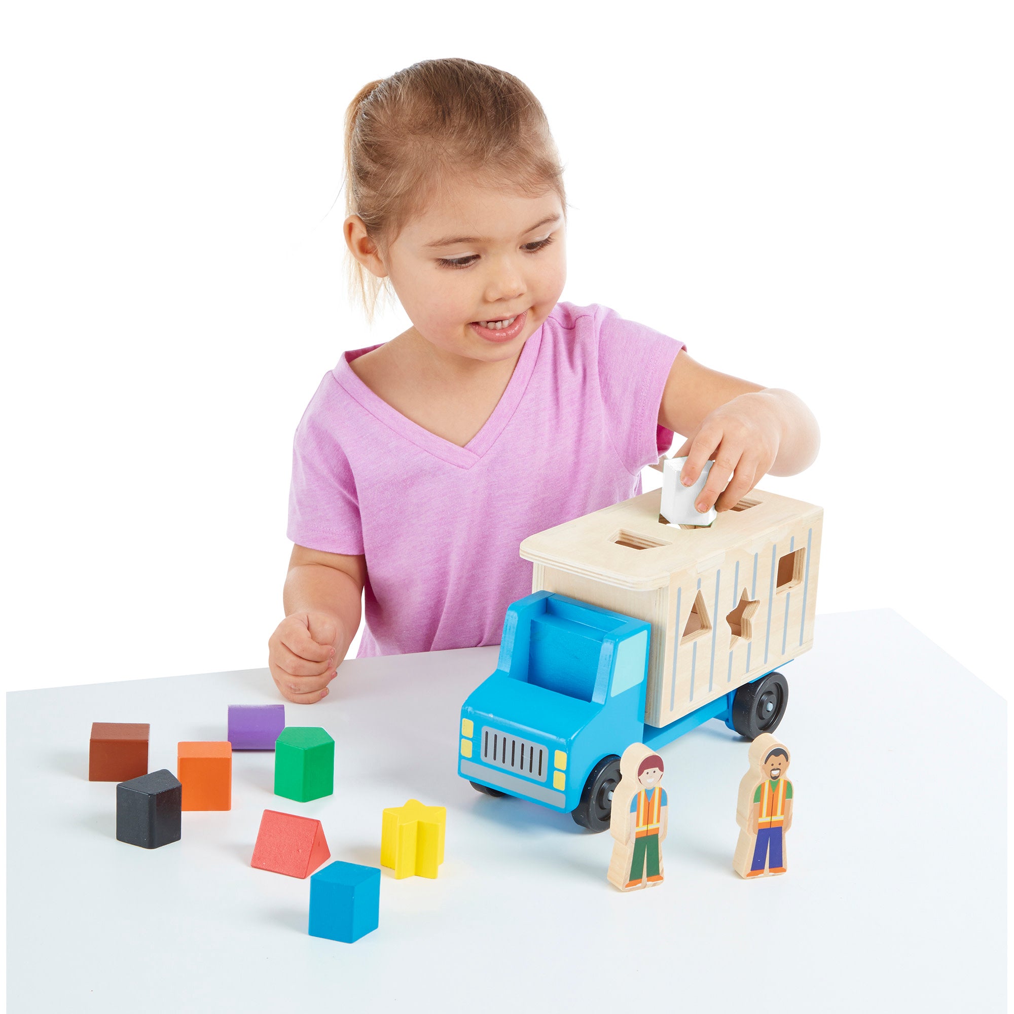 Shape Sorting Dump Truck Toy - Educational Wooden Toddler Toy with 9 Shapes for Early Learning - Perfect for Preschool Playtime & Sensory Development