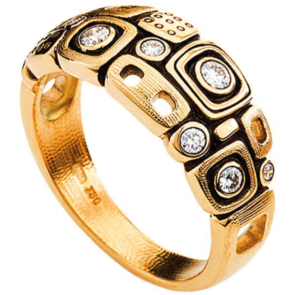 Alex Sepkus Little Windows Dome Large Ring R 214RDA - Elegant Statement Jewelry for Women, Perfect for Weddings, Parties & Special Occasions