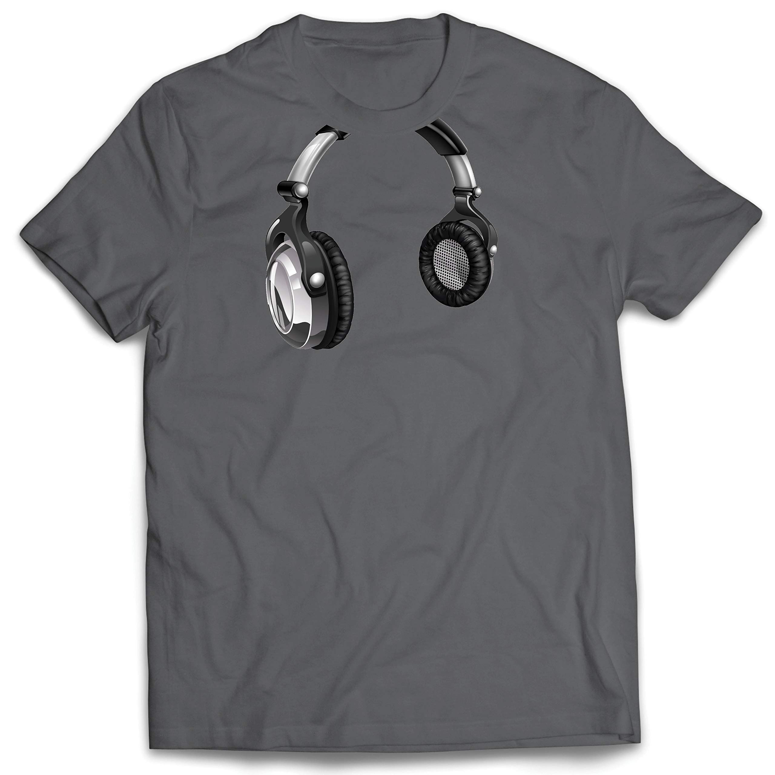 Lepni.me Men's T-Shirt - Vintage DJ & Music Lover Gift with Retro Headphone Print - Perfect for Concerts, Music Festivals & DJ Parties