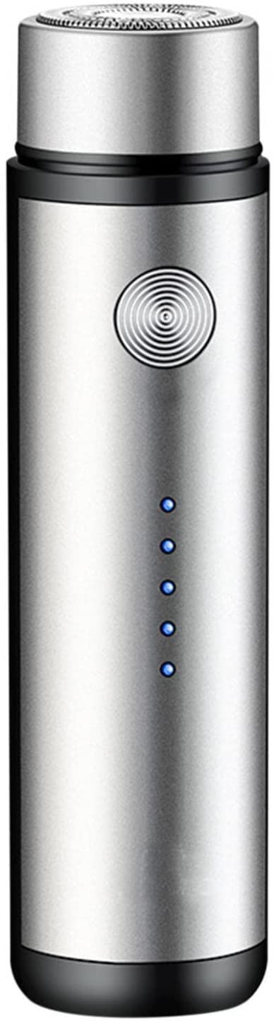 Portable Electric Shaver for Men - Mini Pocket Size, Waterproof & Rechargeable Travel Shaver - Cordless Wet/Dry Trimmer for Beard & Mustache Grooming at Home, Office, or Business Trips (D)