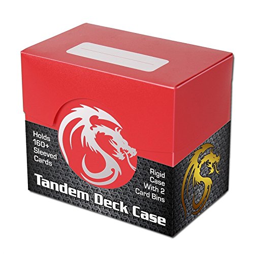 BCW Red Tandem Deck Case - Premium Card Storage for MTG, Pokemon & Yu-Gi-Oh! - Perfect for Collectors & Tournament Players