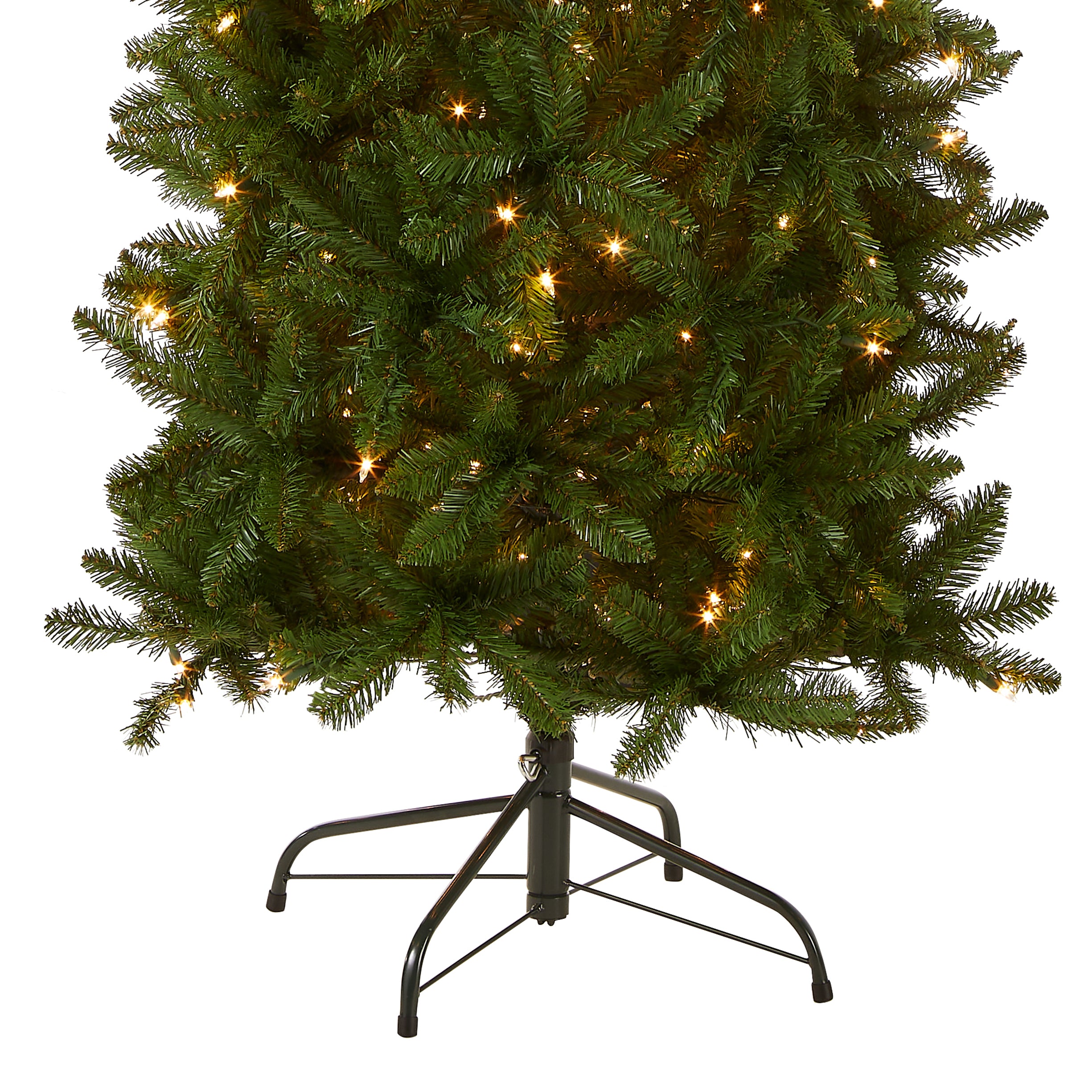 7.5 ft Pre-Lit Kingswood Fir Pencil Christmas Tree with 600 Clear LED Lights - Perfect for Living Room, Office & Holiday Decorations