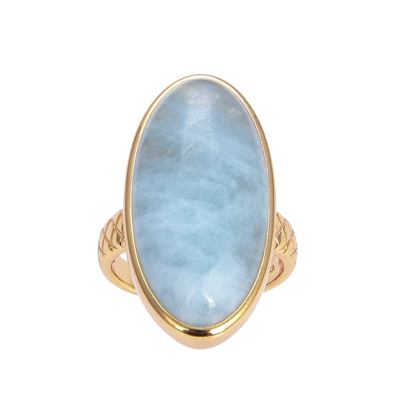 Vintage Aquamarine Gold Over Sterling Silver Ring - Elegant Jewelry for Weddings, Anniversaries & Special Occasions