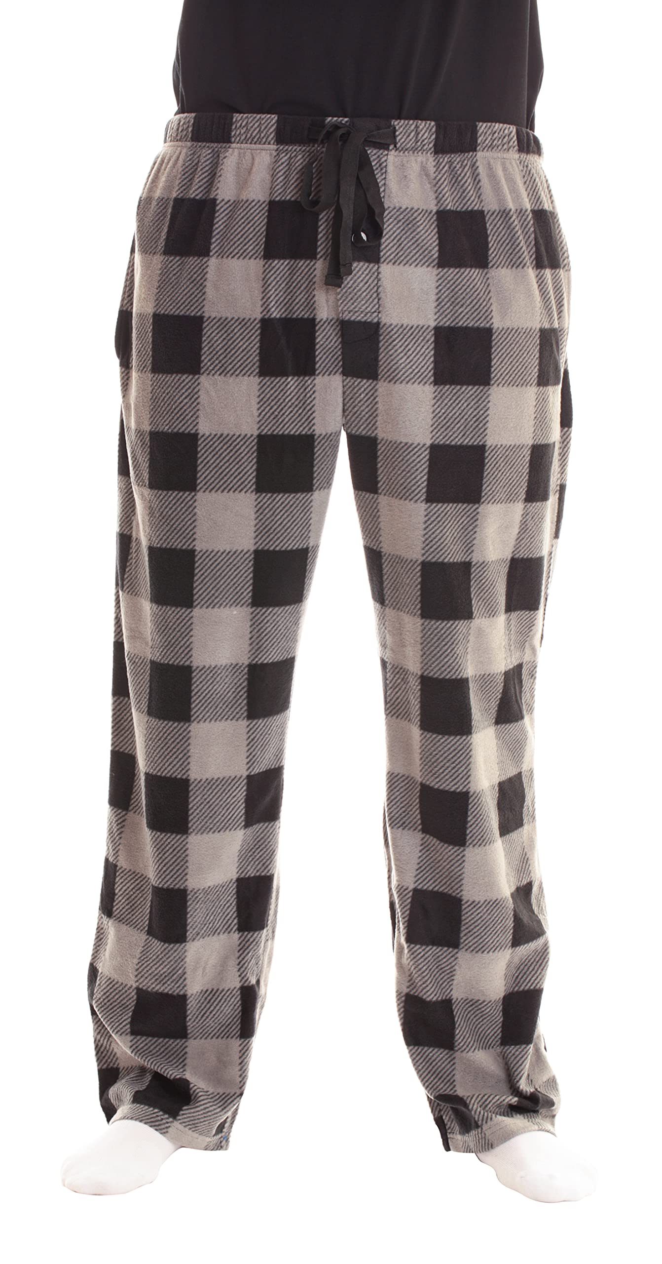 #FollowMe Microfleece Men's Pajama Pants with Pockets - Soft & Warm Lounge Pants for Relaxing at Home, Sleeping & Casual Wear