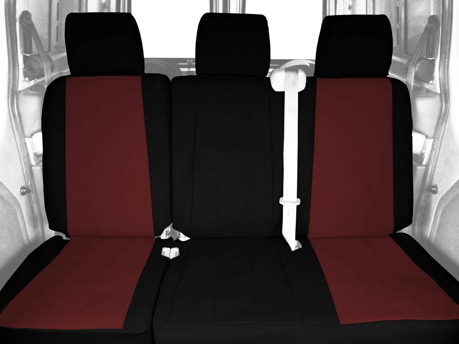 Premium Cordura Seat Covers for 1997-1999 Toyota Camry - 60/40 Split Rear & Solid Cushion Design in Burgundy with Black Trim | Durable Protection for Cars, Trucks & SUVs | Perfect for Daily Commute, Road Trips & Family Travel