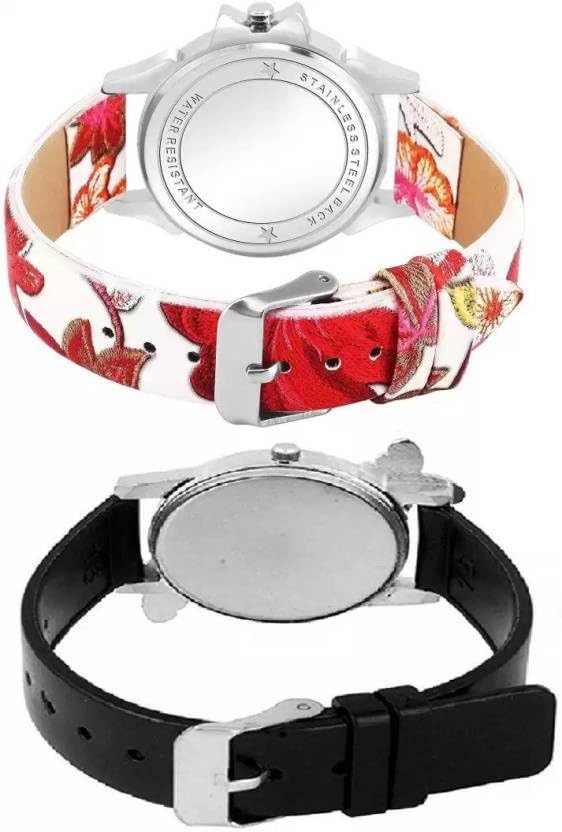 QALIBA Girls Analog Watch - Stylish Multicolor Belt Combo Watch for Girls & Women | Fashion Accessory for School, Parties & Everyday Wear