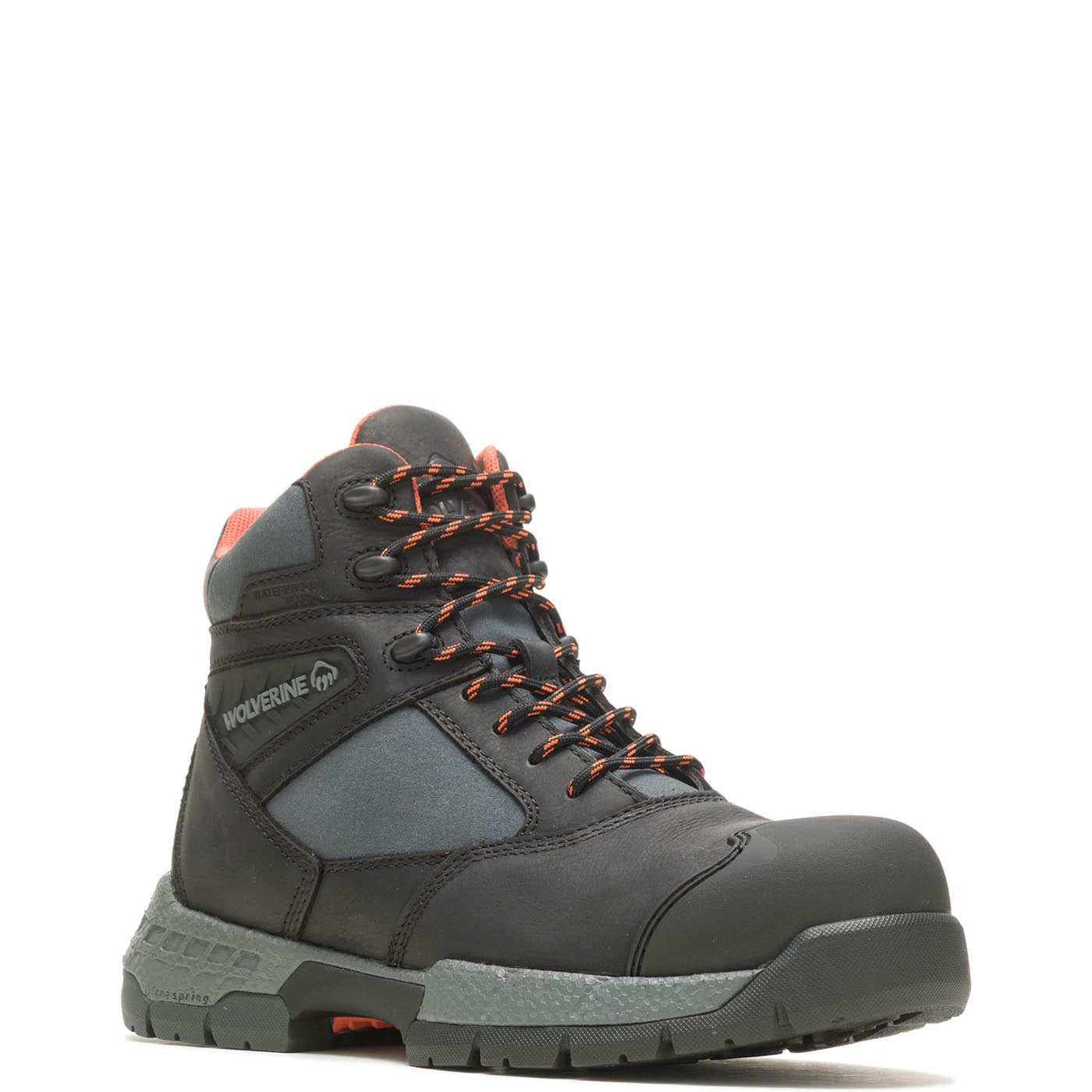 Rush UltraSpring CarbonMax Work Boots for Men - Black Steel Toe Safety Shoes - Durable & Comfortable for Construction, Warehouse & Outdoor Work