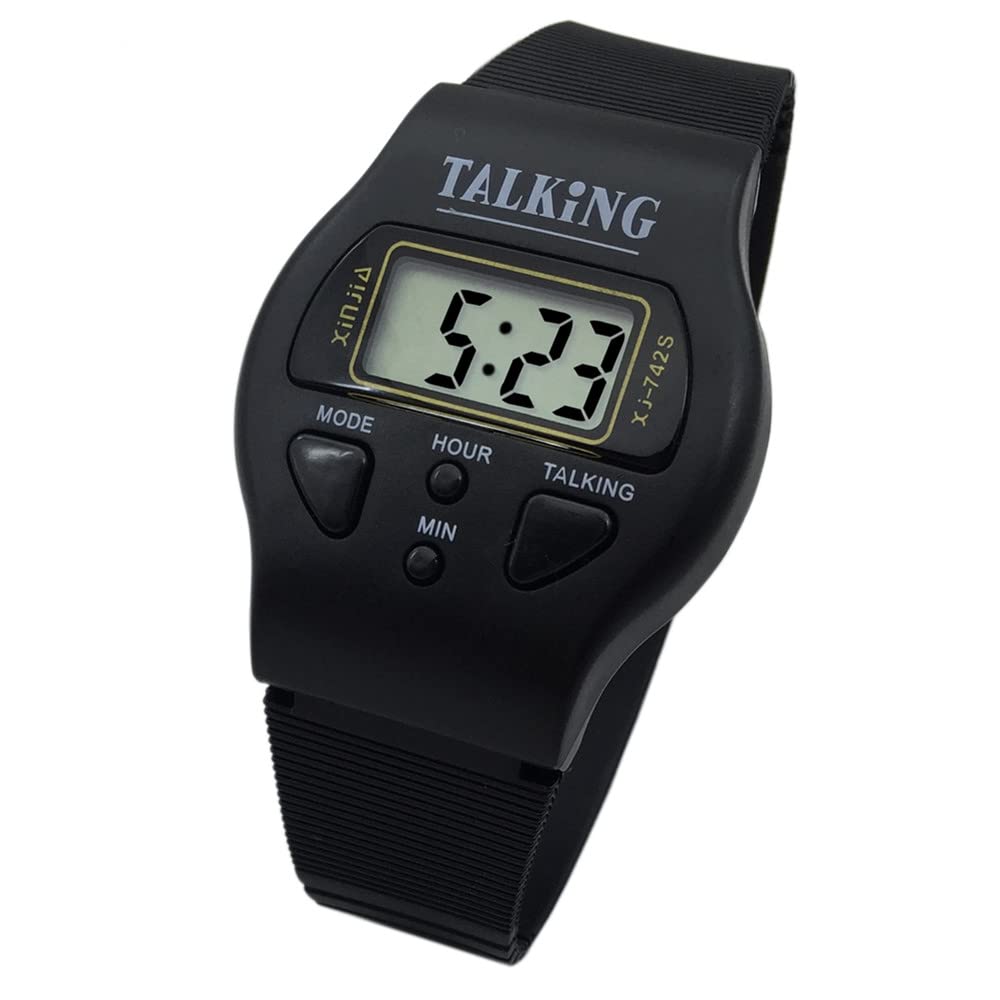 VISIONU 742S Spanish Talking Electronic Sports Watch with Alarm - Perfect for Fitness, Running & Daily Use