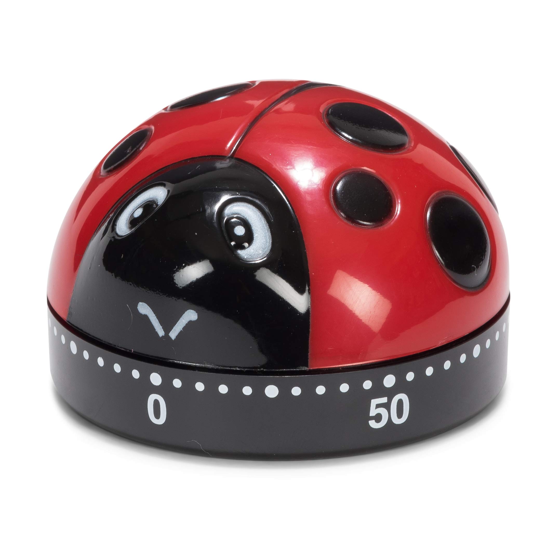 Patisse Ladybug Kitchen Timer - Red & Black Countdown Timer for Baking, Cooking, and Classroom Activities