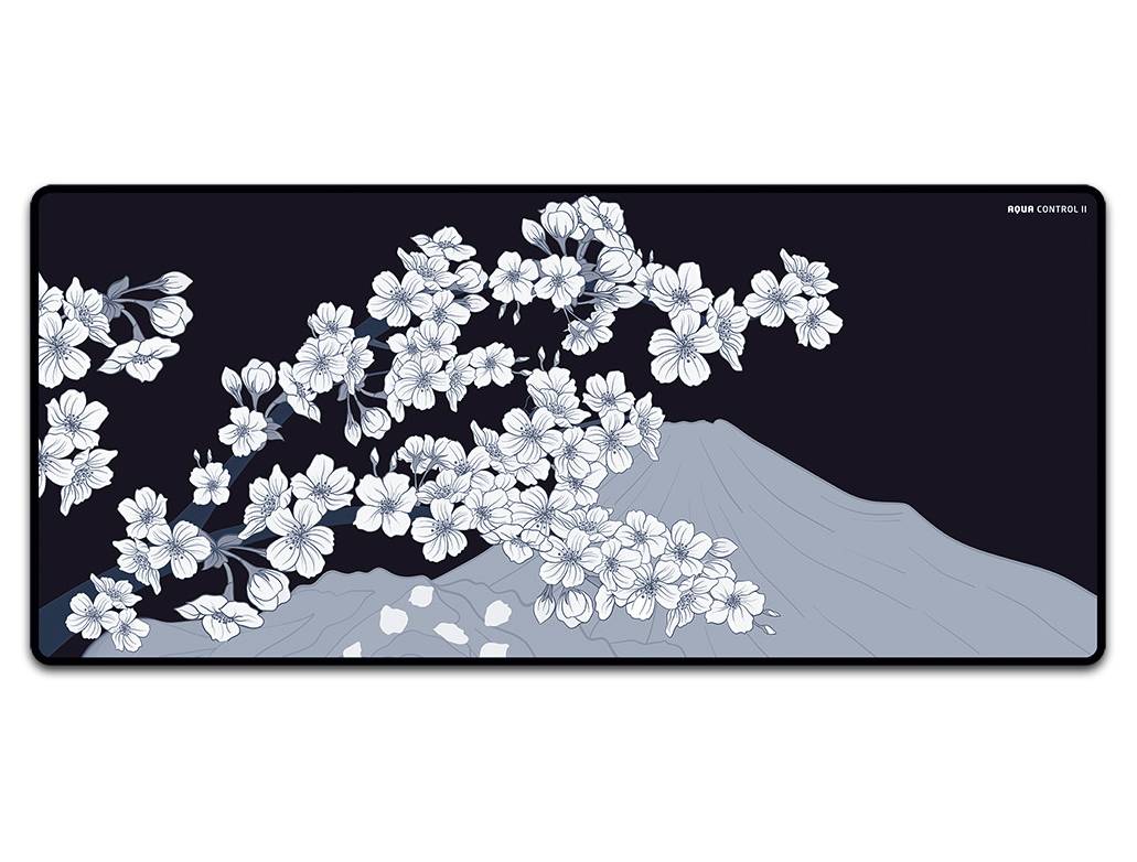 X Raypad Aqua Control II Gaming Mouse Pad - Sakura Night Black Edition | Non-Slip Surface for FPS, MOBA & Esports | Perfect for PC, Laptop & Gaming Setup