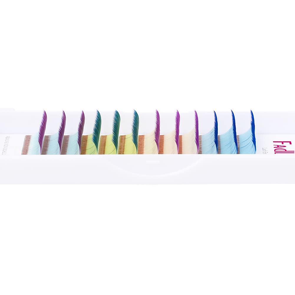 Ombre D Curl Self-Fanning Eyelash Extensions 0.07mm Thickness - 17mm Length - Flowering Lash Clusters for Volume & Natural Look | Perfect for Bridal, Party & Everyday Glam Makeup