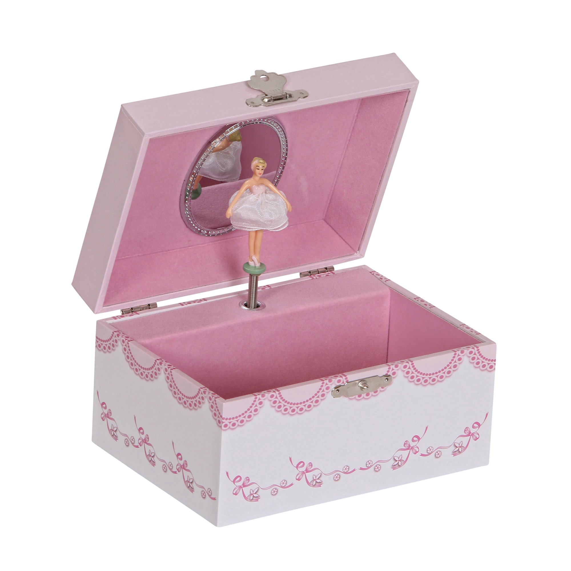 Mele & Co. Clarice Musical Jewelry Box for Girls - Pink Ballerina Jewelry Storage with Music, 6