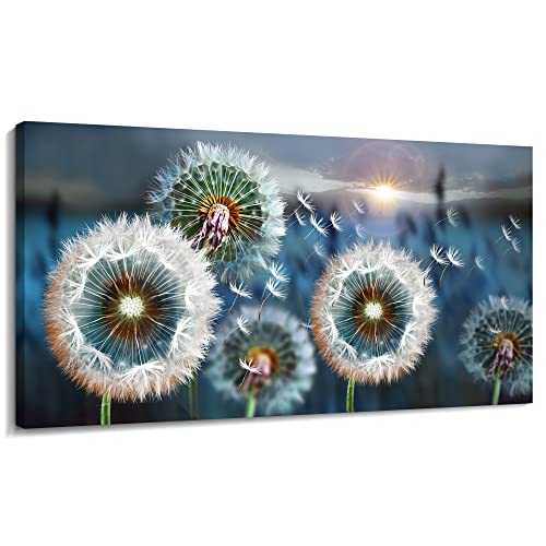 Black Dandelion Theme Canvas Art