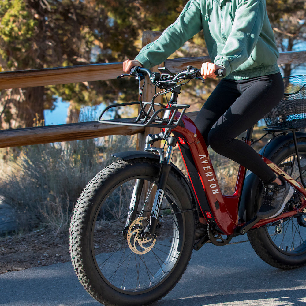 Aventon Aventure & Aventure.2 Electric Bike Front Rack - Heavy Duty Cargo Carrier for Commuting, Camping & Outdoor Adventures