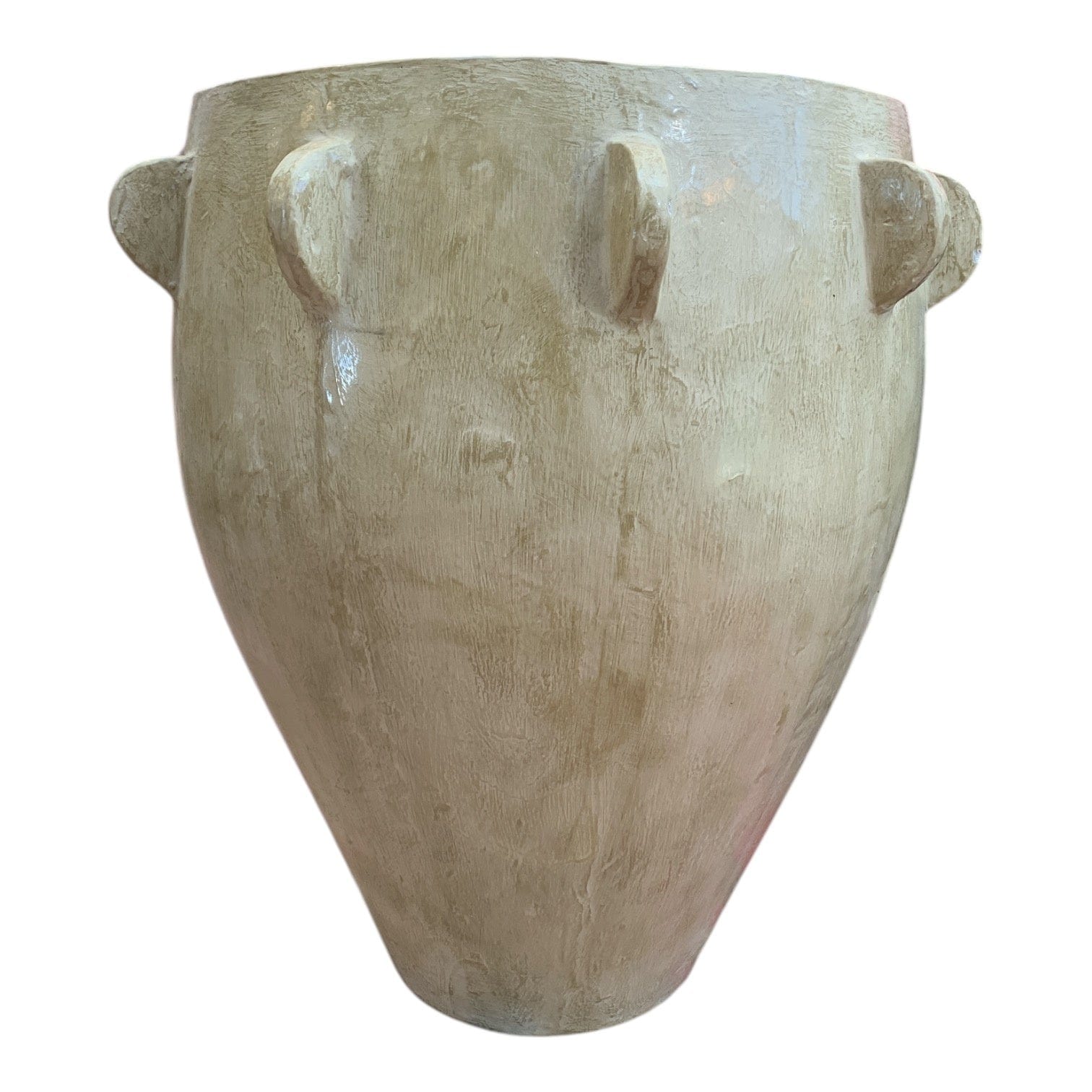 Natural Winged Pot with Drainage Holes - Handmade Ceramic Planter for Indoor Plants, Succulents & Herbs - Perfect for Home Decor, Office Desk & Garden Use