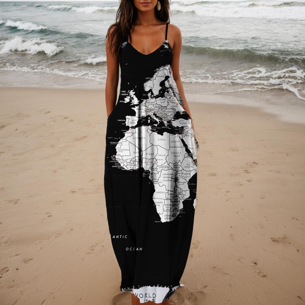 **Akivide Plus Size African Print Dresses for Women - Summer Casual Sleeveless Maxi Sundress with Pockets | Beach, Vacation & Boho Chic Outfit**    （或更简洁版本：）   **Akivide Women's Plus Size African Print Maxi Dress - Sleeveless Summer Sundress with Pockets | Beach, Party & Casual Wear**    （根据产品实际风格选择关键词，如