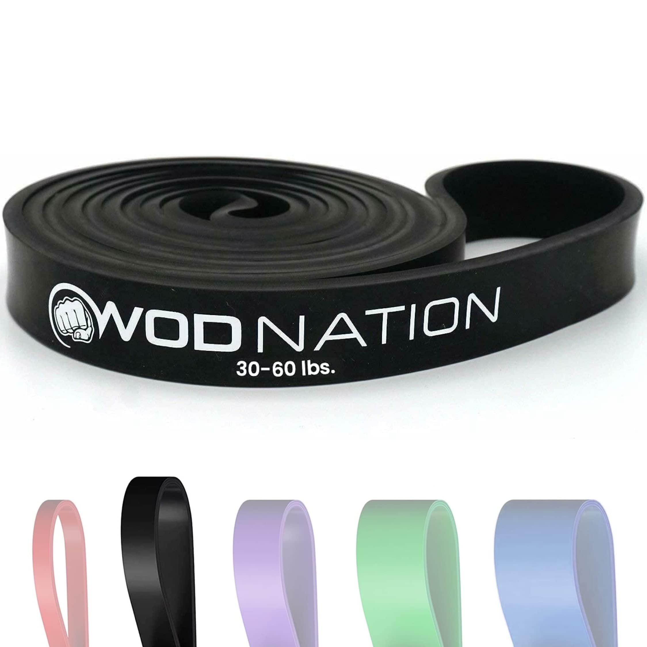 WOD Nation Pull Up Assistance Band - Heavy Duty Resistance Bands for Pullups, Chin Ups, Crossfit, Strength Training & Mobility Workouts - 41 Inch Exercise Bands for Home Gym, Weightlifting & Physical Therapy